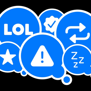 Blue Reactions Stickers