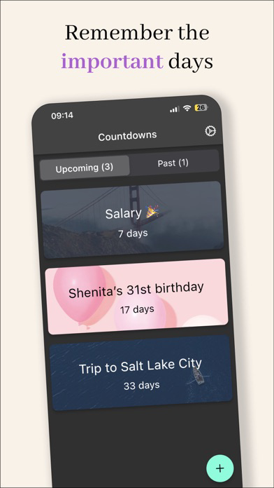 Days until - countdown app poster