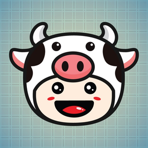 Sticker Me Cow Mascot Boy