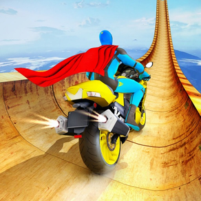 Superhero Bike Stunt Racing