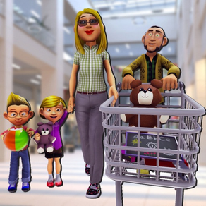 Familieneinkaufs-Supermarkt 3D