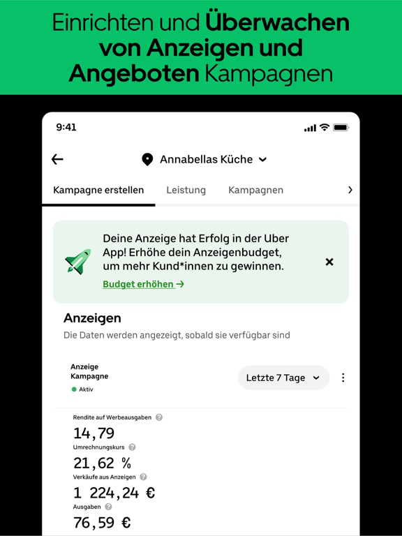 Uber Eats Manager Plakat