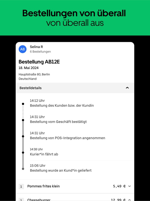 Uber Eats Manager Plakat