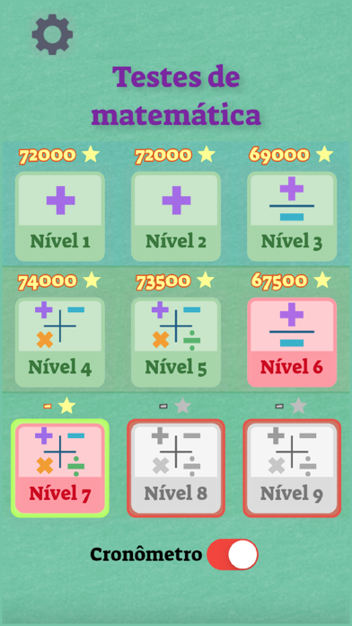 Testes de matemática Cartaz