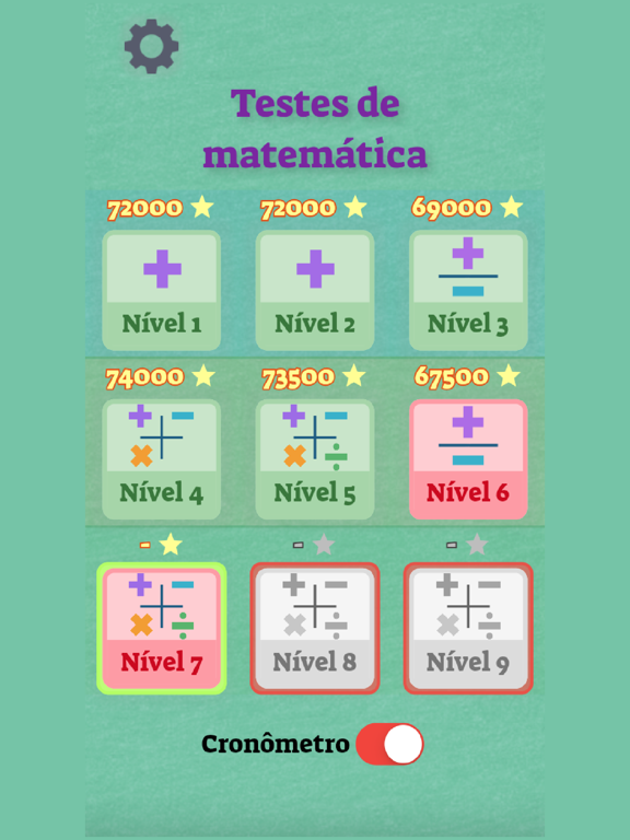 Testes de matemática Cartaz