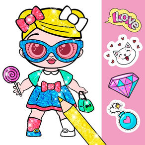 Doll Dress Coloring Book