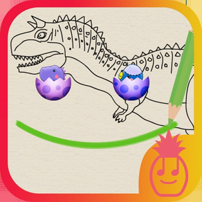 Dino zeichnen - Zeichenspiel