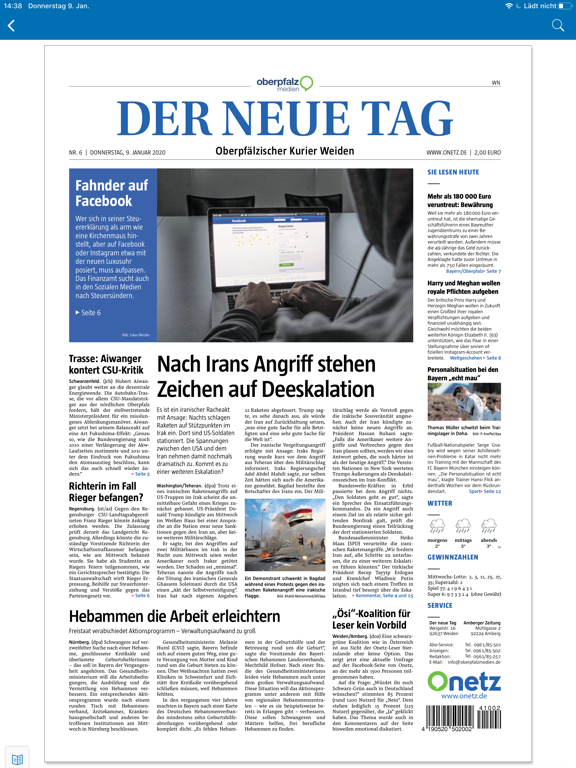 Fabelhafte E Paper Der Neue Tag Ebenbildnull