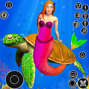 Sea Turtle & Princess Mermaid