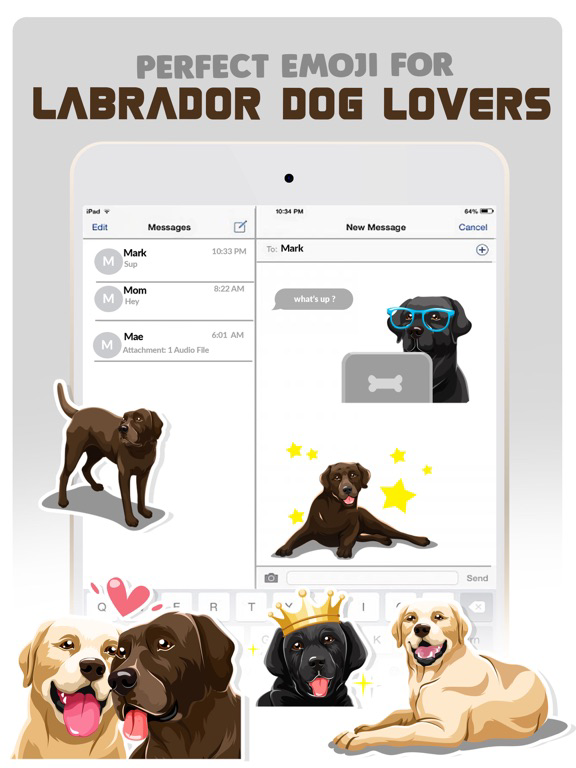 Labrador Retriever Dog Emojis for iOS (iPhone/iPad/iPod touch) Latest Version at 2.99 on AppPure