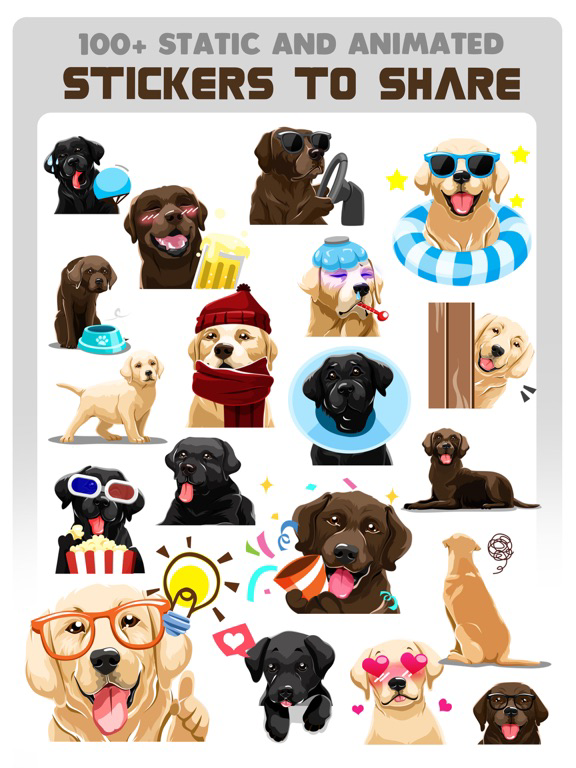 Labrador Retriever Dog Emojis for iOS (iPhone/iPad/iPod touch) Latest Version at 2.99 on AppPure