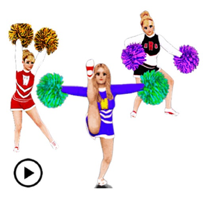 Animated Happy Cheerleader