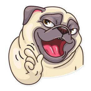 Funny Pug Stickers Pack