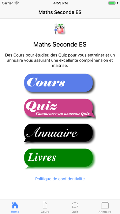 Maths Seconde ES poster
