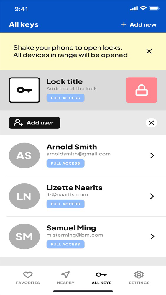 BLE Locking – digital keys poster