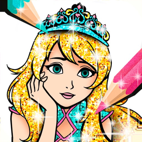 Princesa para Colorir Glitter