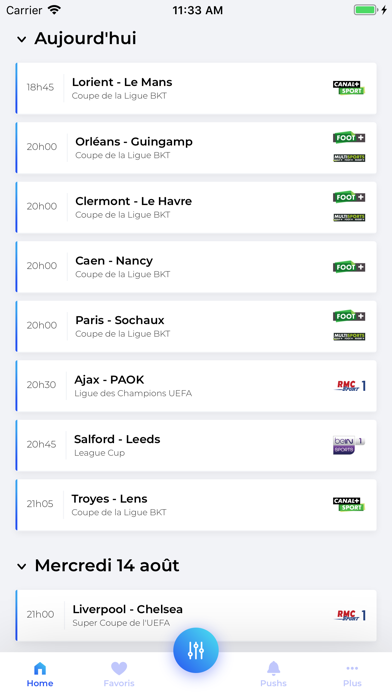 Programme Foot poster