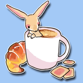 Tea Time Bunny Stickers