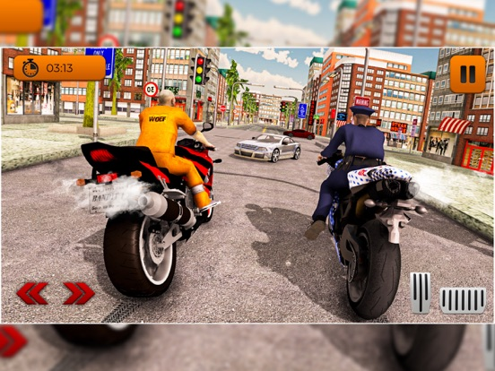 US Police Moto Bike Cop Chase poster