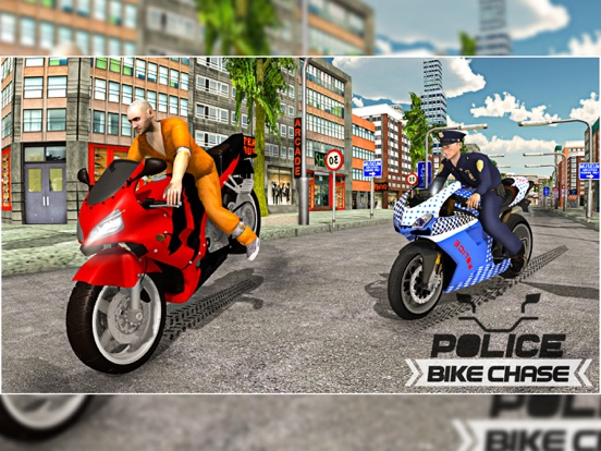 US Police Moto Bike Cop Chase poster