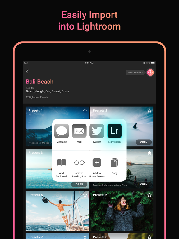 Photo Presets for Lightroom for iOS (iPhone/iPad/iPod touch) Free