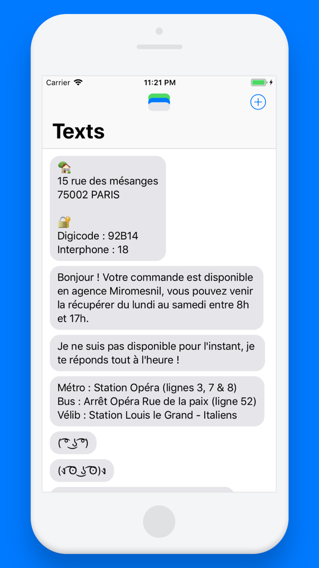 Texts poster