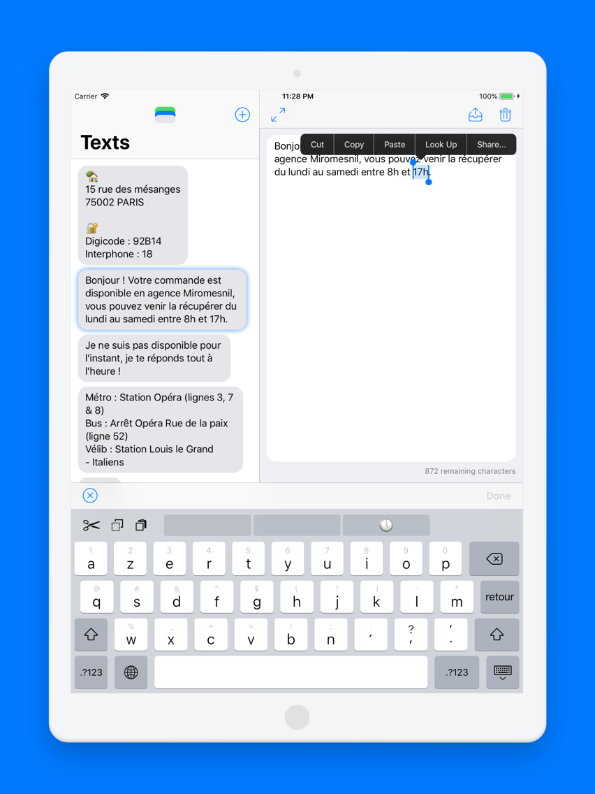 Texts poster