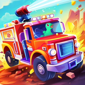 Juegos camiones bomberos dino