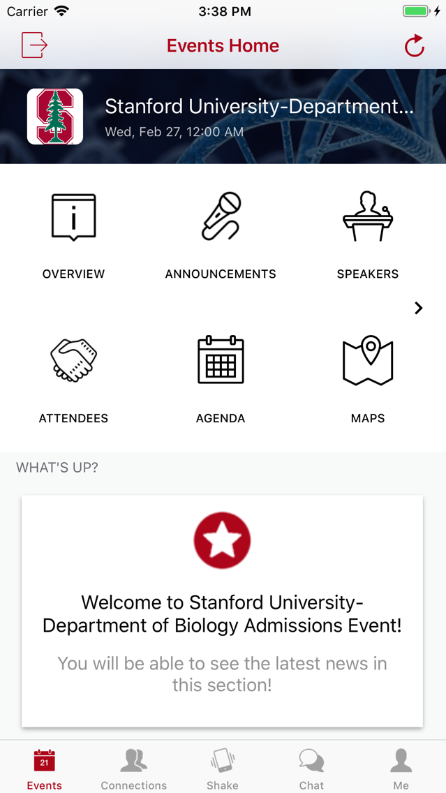 Stanford Biology Admissions poster