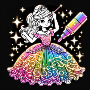 Princess coloring book drawing