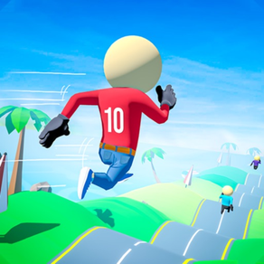 Hill Run Race- Flying Stickman