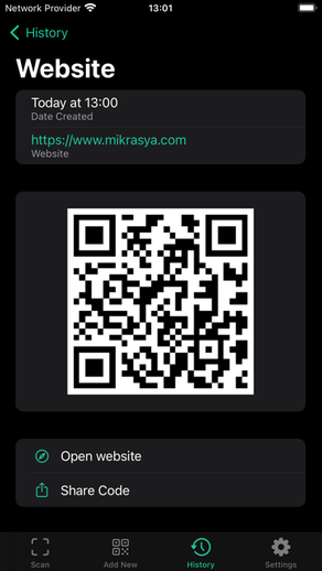 QR Code Reader, Generator