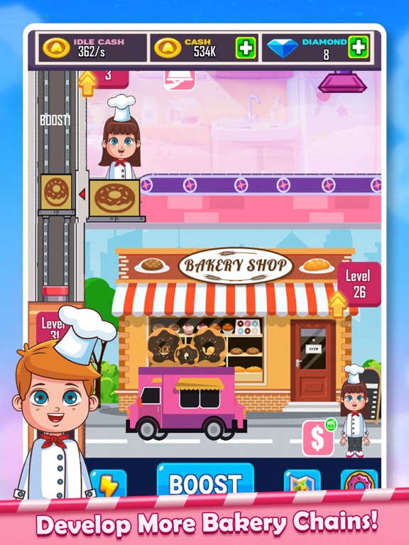 Cooking Idle Donut Baking Game poster