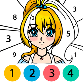 Anime Color by Number Book
