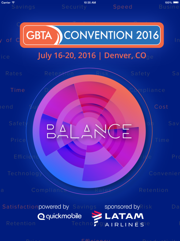 GBTA Convention 2016 App poster