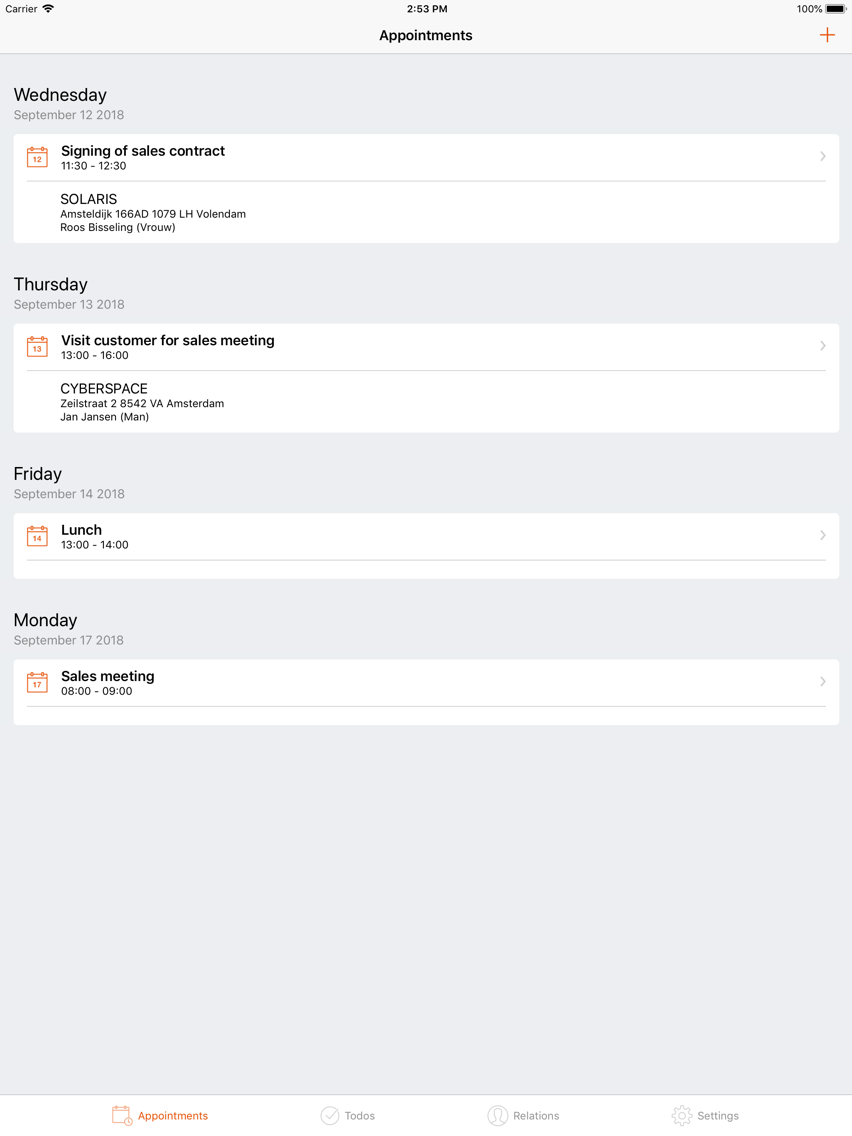 Ridder iQ CRM for iOS (iPhone/iPad) - Free Download at AppPure