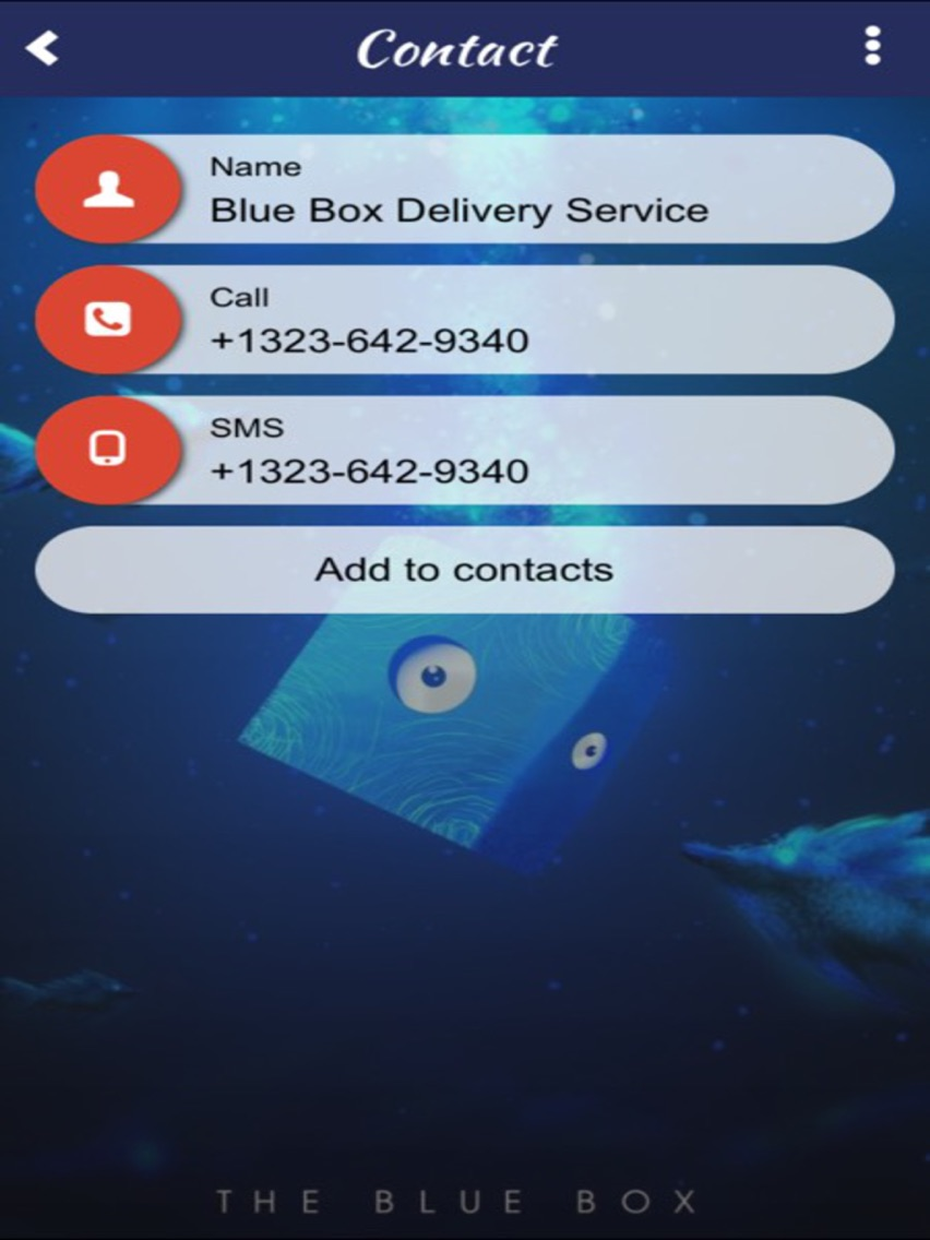 Blue Box Delivery الملصق