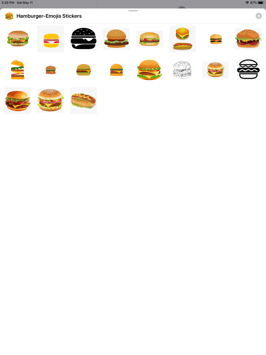 Hamburger-Emojis Stickers poster