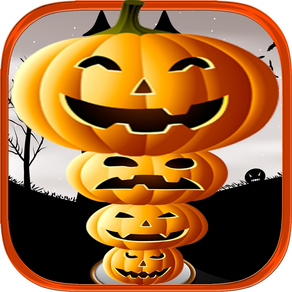 Creepy Funny Halloween Pumpkin Tower Stack LX