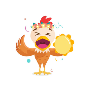 Chicken Smiley Stickers