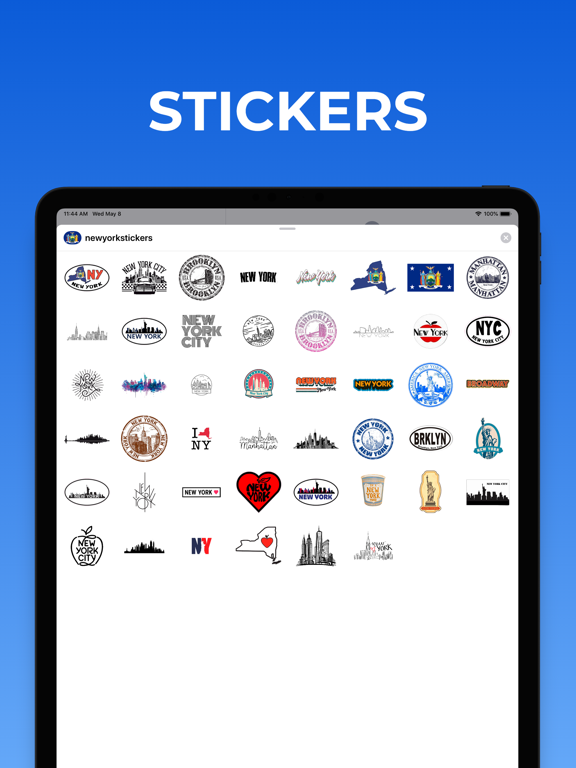 New York emojis - USA stickers poster