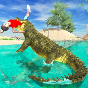 Simulador de crocodilo faminto