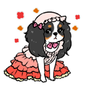 Adorable Cavalier Dog Sticker