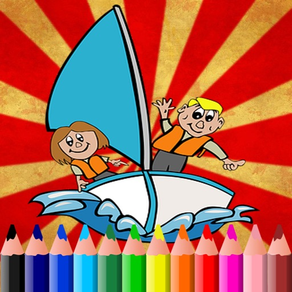 Boat Coloring Book For Kids Tolders