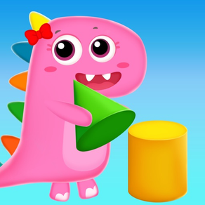 Jogo Dino Blocos de formas 3D