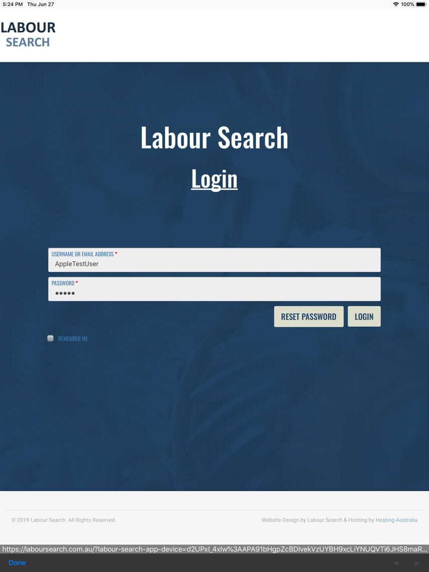 Labour Search poster