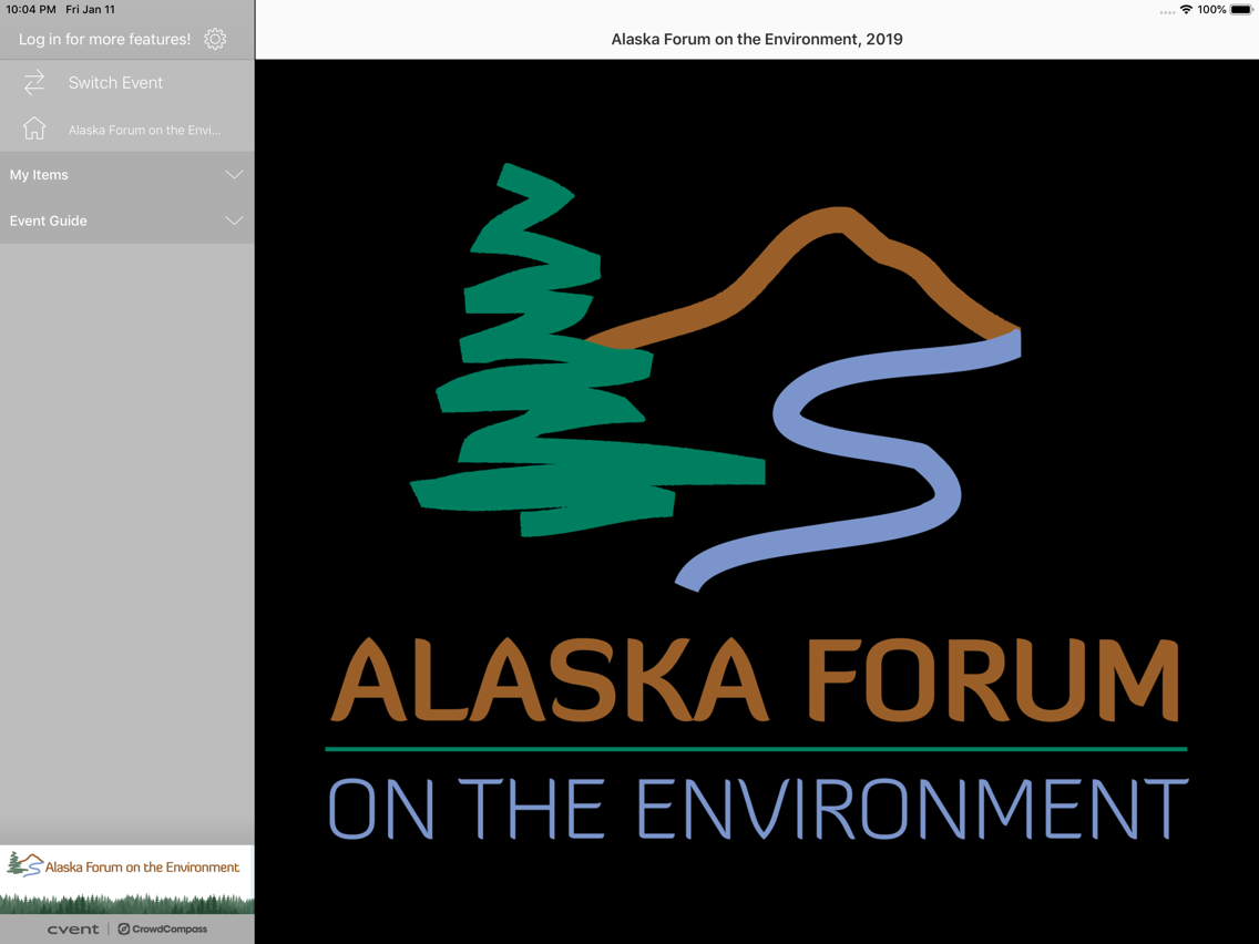 Alaska Forum's Event App poster