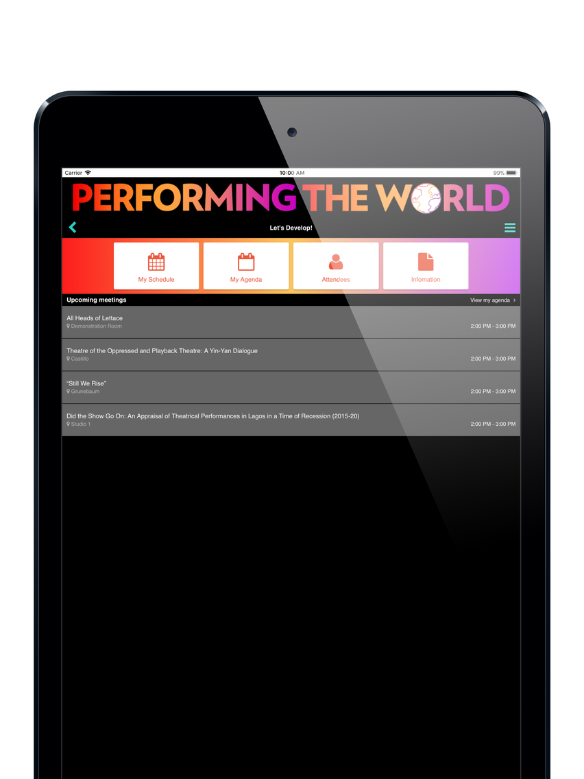 Performing The World 2018 poster