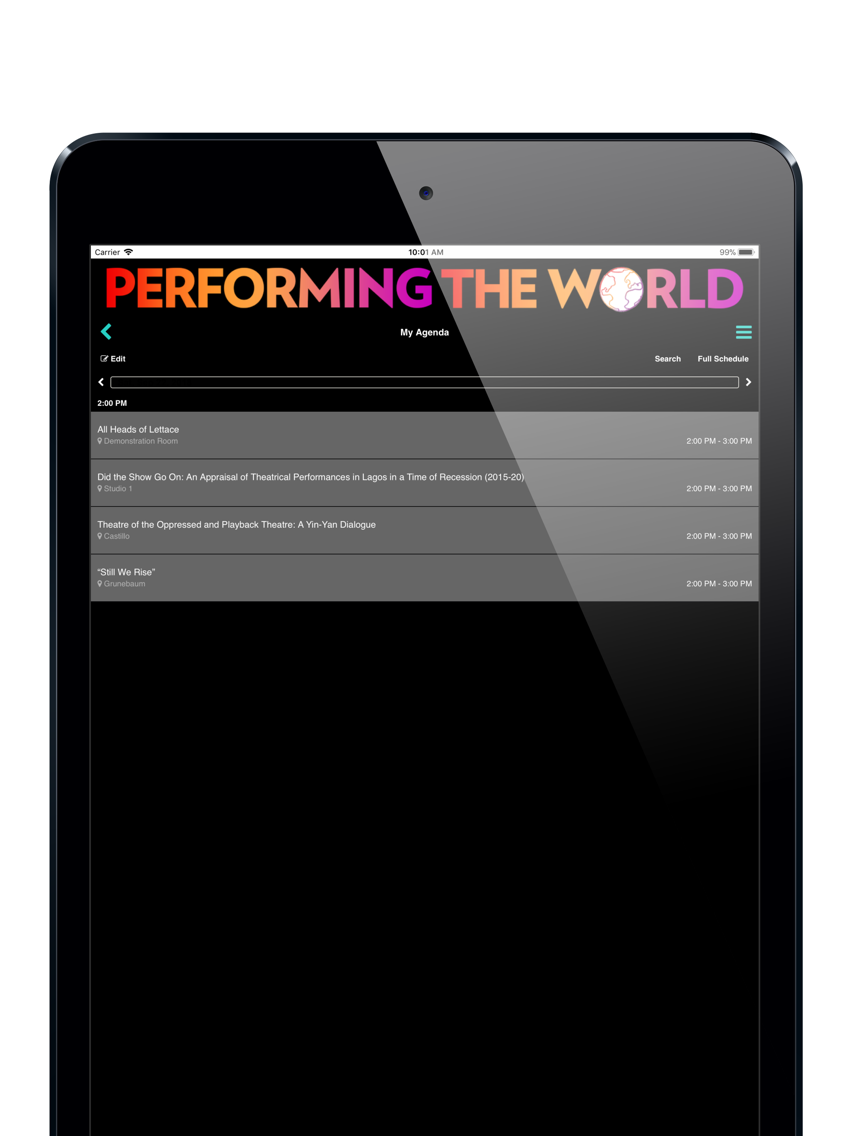 Performing The World 2018 poster