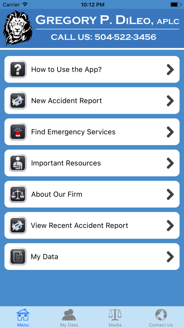 Greg DiLeo Injury Help App poster